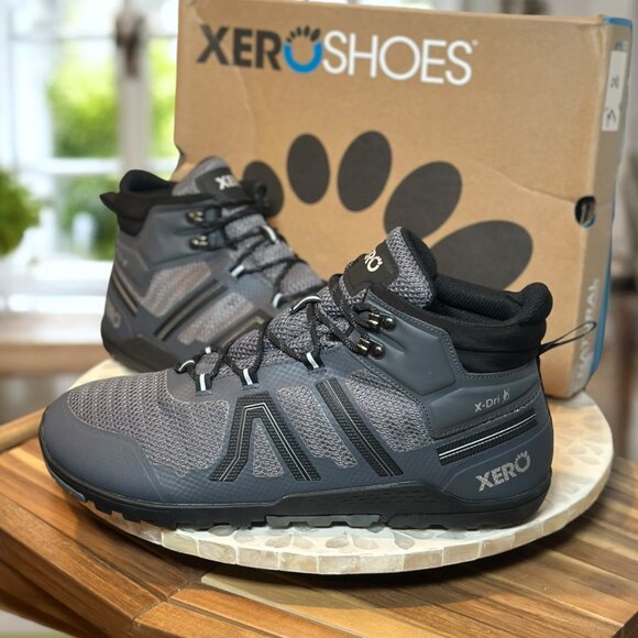 Xero Xcursion Fusion Men’s 14 Waterproof Hiking Boot Zero-Drop Asphalt / Gray - Picture 5 of 11